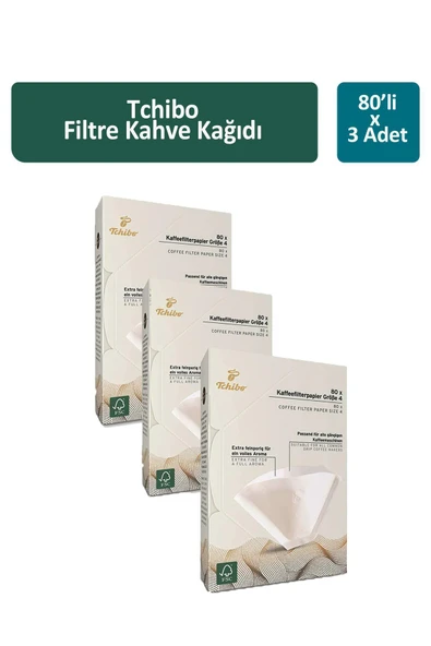 Tchibo Filtre Kahve  Kağıdı 80 li x 3 Adet ürün görseli 1