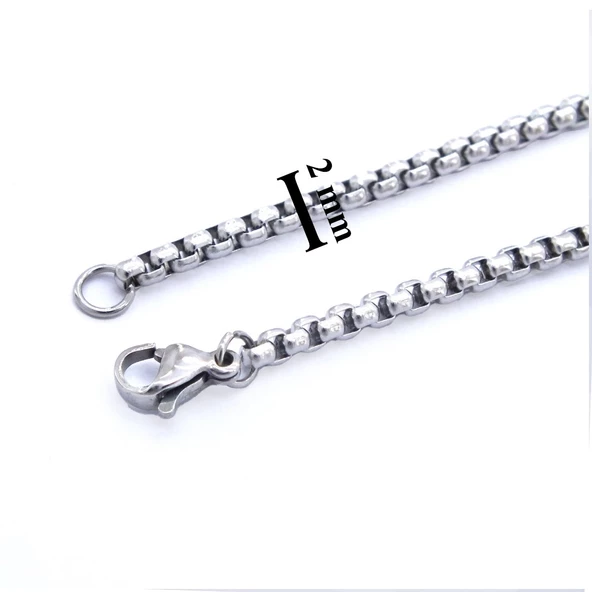 Çelik Zincir Kolye 316L 2.5 MM Model ZN-193 - Resim 3