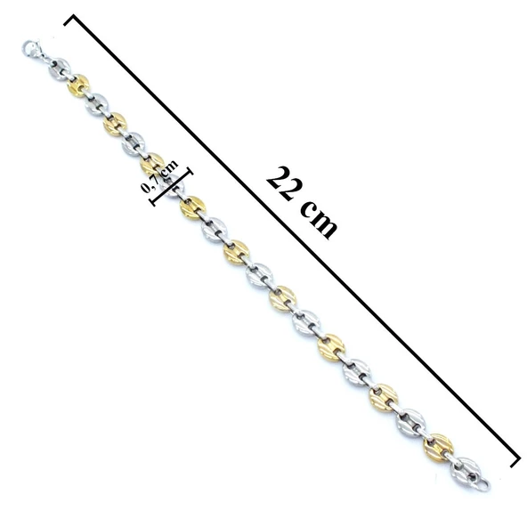 316L Çelik Çift Renkli Erkek Set SET-134 - Resim 6