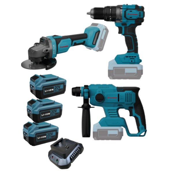 Catpower 4235 Akülü Vidalama Kırıcı Taşlama Kömürsüz 3'lü Set 3 Adet 20 V 4.0 Ah Akü ürün görseli 1