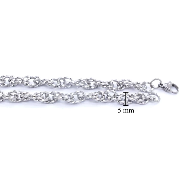 Çelik Zincir Kolye 316L Samanyolu  Model - ZN-283 - Resim 4