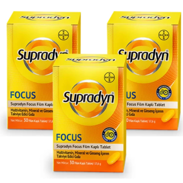 Supradyn Energy Focus 30 Tablet 3 Adet ürün görseli 1