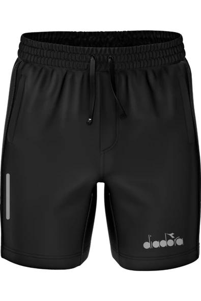Diadora Mundial 21 Çocuk - Likralı Fermuar Cepli Siyah Micro Şort ürün görseli 1