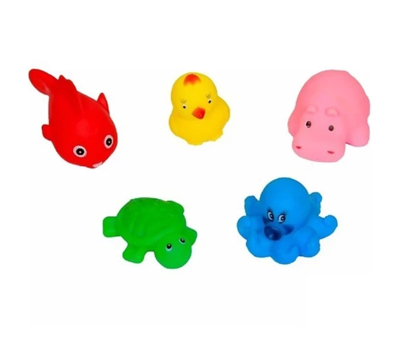 Sozzy Toys Neşeli Banyo Oyuncakları Sevimli Hayvanlar 5'li ürün görseli 1