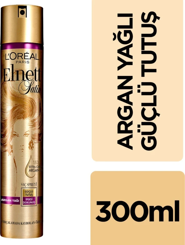 L'Oréal Paris Elnett Değerli Argan Yağı Güçlü Tutuş Saç Spreyi ürün görseli 1