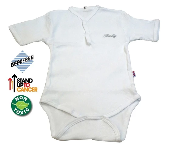 Sema Baby Yarım Kol Kaşkorse Badi (Body) - Beyaz  18-24 Ay ürün görseli 1