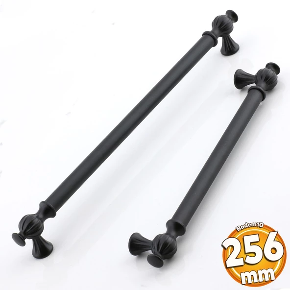 Çınar 256 mm Siyah Mobilya Çekmece Mutfak Metal Dolabı Kulp Dolap Kapak Kulpu Kulpları Kulbu 256 mm ürün görseli 1