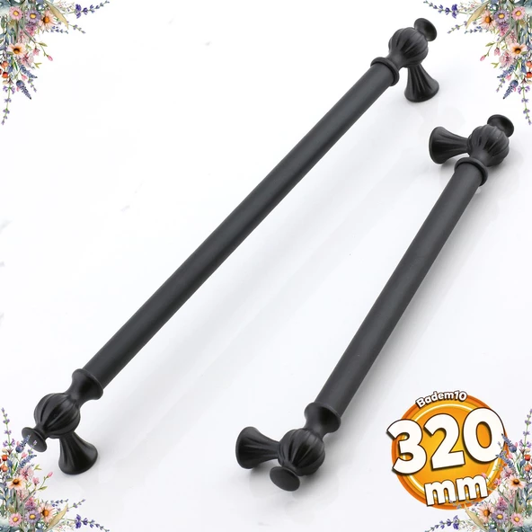 Çınar 320 mm Siyah Mobilya Çekmece Dolap Mutfak Metal Dolabı Kulp Kapak Kulpu Kulpları Kulbu 320 mm ürün görseli 1