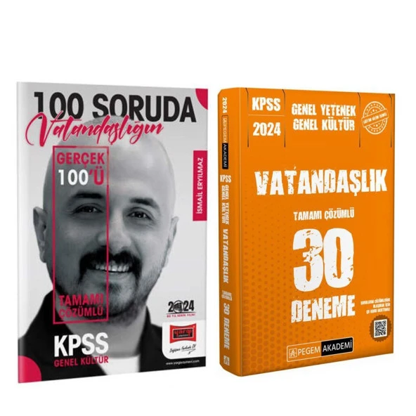 Yargı 100 Soruda Vatandaşlık ve Pegem KPSS Deneme Seti 2 Kitap ürün görseli 1