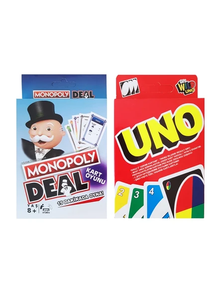 Uno Klasik ve Monopoly Deal Kart Oyun Seti ürün görseli 1