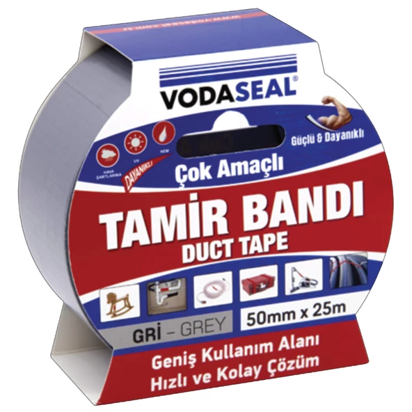Vodaseal 0963 Çok Amaçlı Tamir Bandı Gri 50mm 10 mt ürün görseli 1