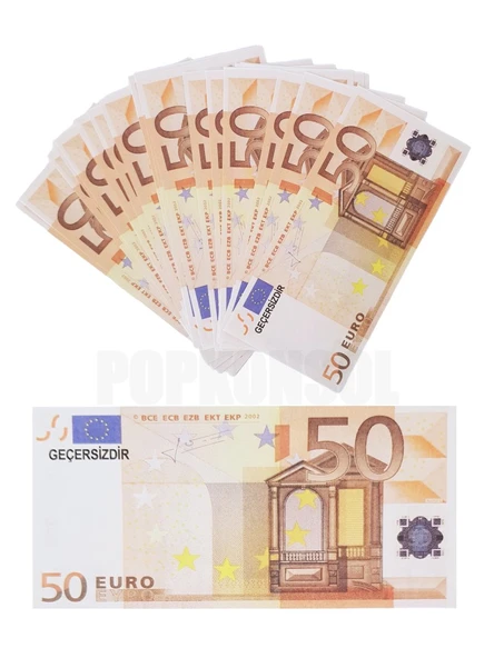 50 Adet 50 Euro Geçersiz Para Parti Şaka Düğün Oyun Parası Fim Dizi Çekimleri İçin ürün görseli 1