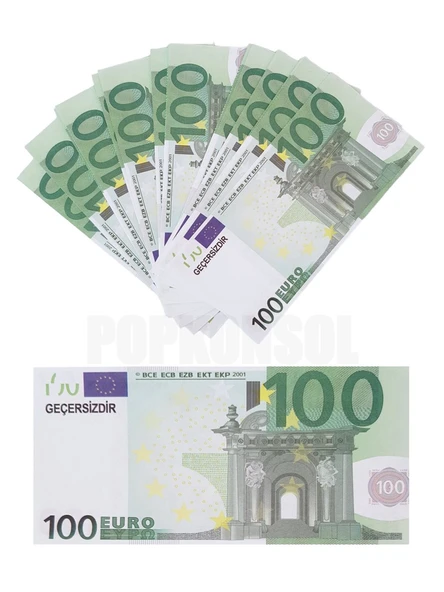 50 Adet 100 Euro Geçersiz Para Parti Şaka Düğün Oyun Parası Fim Dizi Çekimleri İçin ürün görseli 1