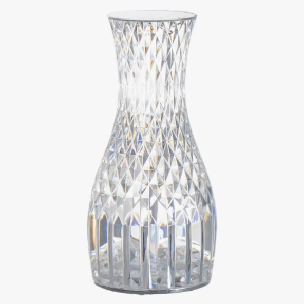 Masa Üstü Sürahi Model USB Şarjlı Kumandalı Işık Modlu 16 Farklı Kristal Akrilik Led ürün görseli 1