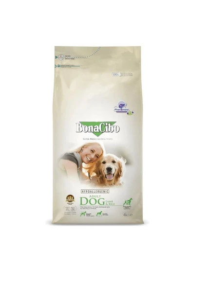 BonaCibo Adult Dog Lamb Rice Kuzu Etli Köpek Maması 4 Kg ürün görseli 1