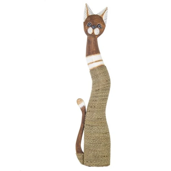 Euro Flora Ahşap Kedi Dekor 21,5x8x96 Cm ürün görseli 1