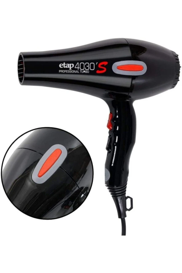 Etap 4030S Turbo Profesyonel 2500 W Saç Kurutma Makinesi, Siyah ürün görseli 1