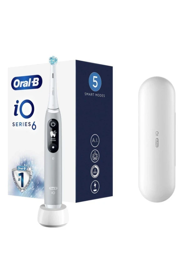 Oral-B İo 6 Şarjlı Diş Fırçası - Gri ürün görseli 1