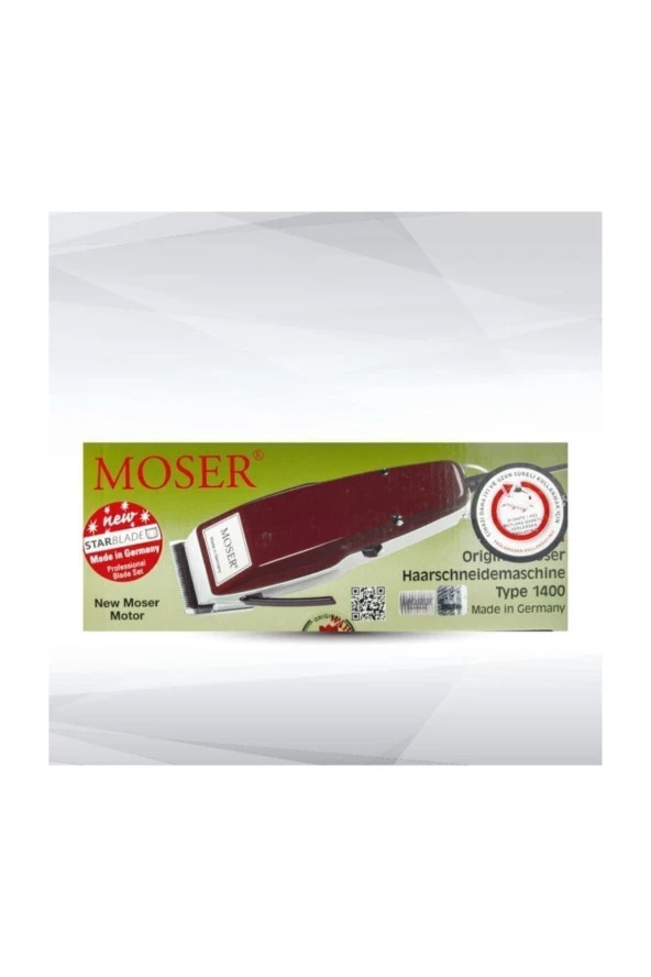Moser Yok 1400-0050 Elektrikli Saç Kesim Makinası 2 Yıl 1-3 Kablolu Beyaz İthalatçı Garantili Saç-Sakal K ürün görseli 1