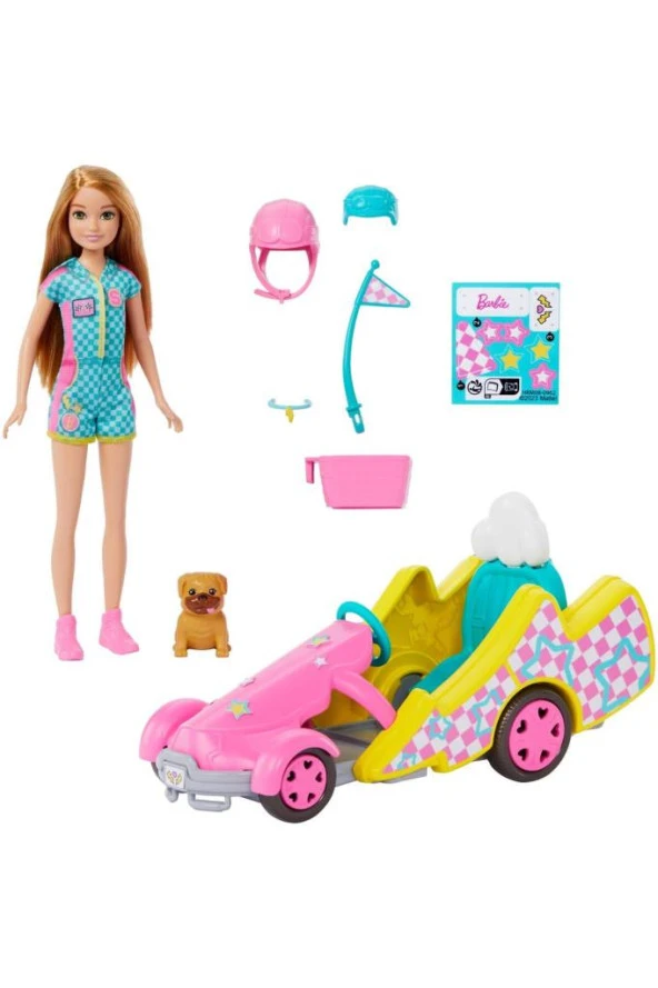 Mattel Barbie Stacie Go-Kart Yapıyor Oyun Seti HRM08 ürün görseli 1