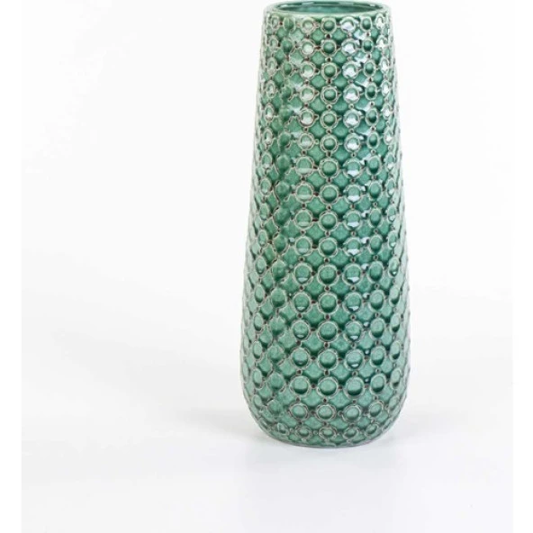 Euro Flora Motifli Seramik Vazo 15 x 39 cm ürün görseli 1