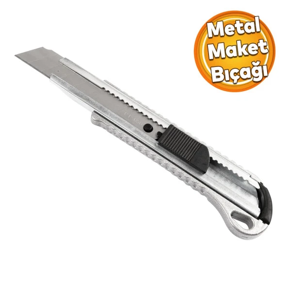 Gönen Metal Maket Bıçağı Eko 18 mm Alüminyum Metal Gövde Sağlam Dayanıklı ürün görseli 1