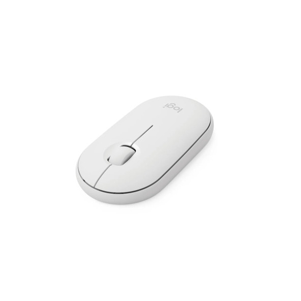 logitech M350 Pebble Sessiz Kablosuz Kompakt Mouse - Beyaz ürün görseli 1