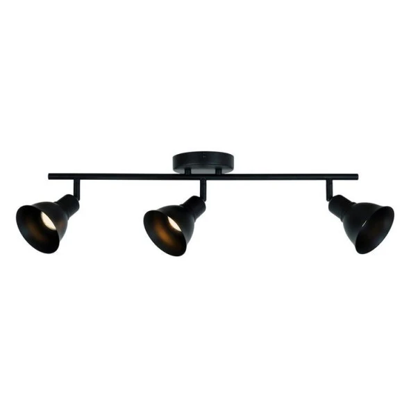 Rsylight Retro Metal Siyah 3 Lü 180 Derece Hareketli Led Spot Avize Beyaz Ampullü ürün görseli 1