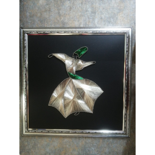 Filografi tablo mevlana 52x52 ürün görseli 1