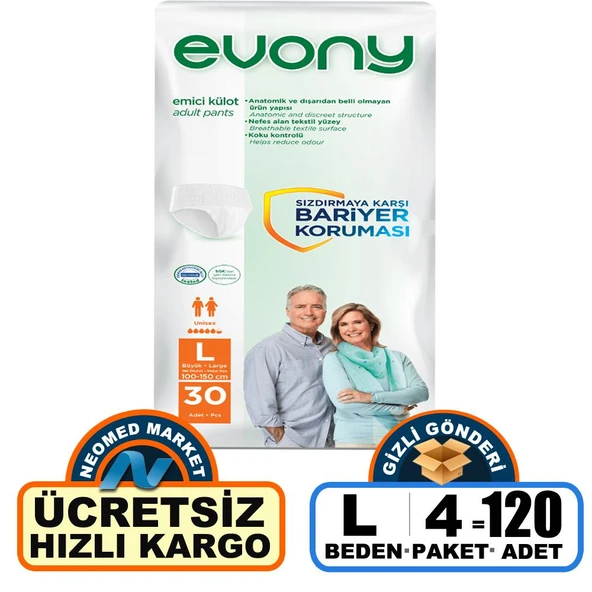 Evony Emici Külot L-Large Beden 120 Adet ürün görseli 1