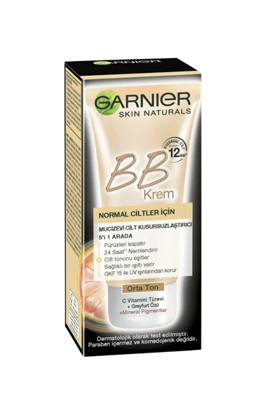 Garnier BB Krem Mucizevi Cilt Kusursuzlaştırıcı Orta Ton 50ML ürün görseli 1