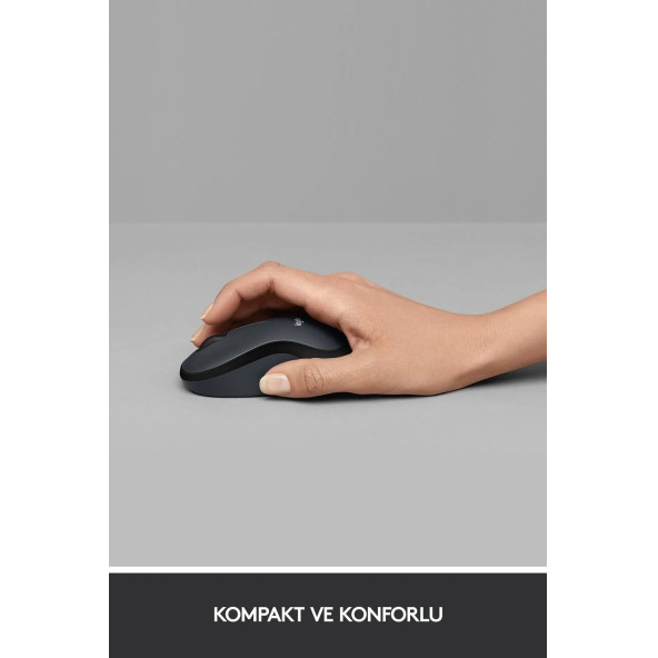 logitech M220 Sessiz Kompakt Kablosuz Mouse Kırmızı - Resim 4