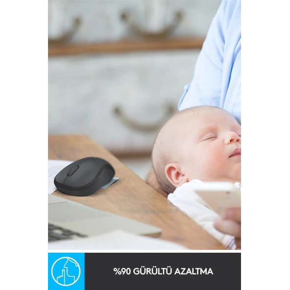 logitech M220 Sessiz Kompakt Kablosuz Mouse Kırmızı - Resim 5