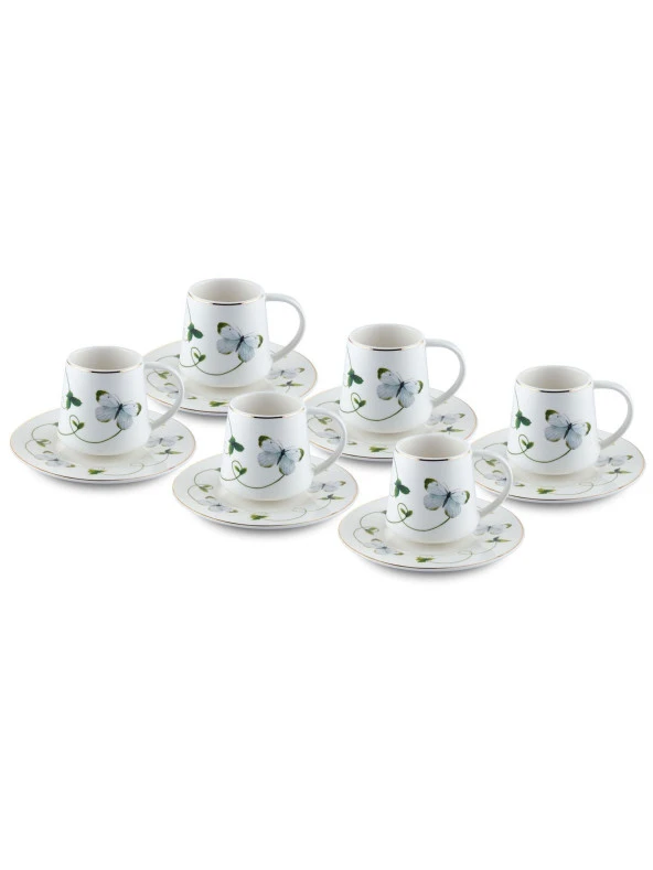 The Mia Butterfly Türk Kahvesi Fincan Takımı 6 Kişilik CUP0053 ürün görseli 1
