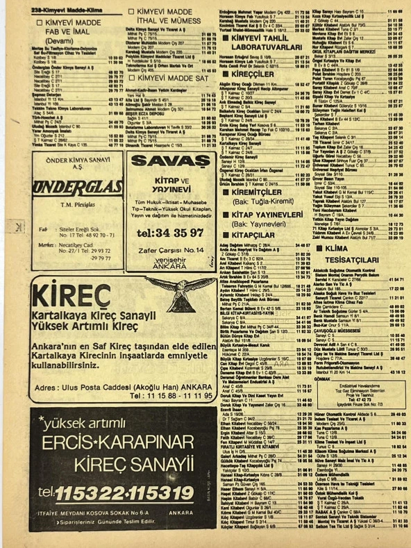 Ankara 1986 Meslek Reklam İlanı Efemera S237 - Resim 2