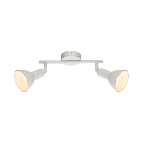 Rsylight Retro Metal Beyaz 2 Li 180 Derece Hareketli Led Spot Avize Günışığı Ampullü ürün görseli 1