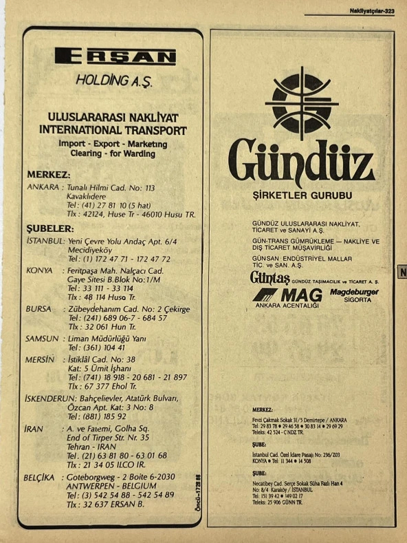 Ankara 1986 Meslek Reklam İlanı Efemera S323 ürün görseli 1