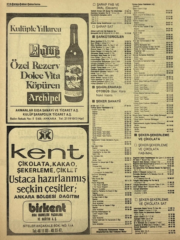 Ankara 1986 Meslek Reklam İlanı Efemera S413 - Resim 2