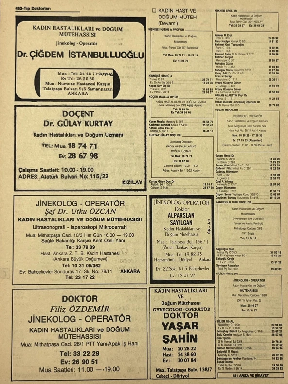 Ankara 1986 Meslek Reklam İlanı Efemera S451 - Resim 2