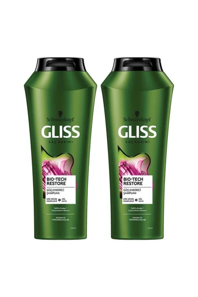 Gliss Bio-Tech Restore Güçlendirici Şampuan 2 x 500 ML ürün görseli 1