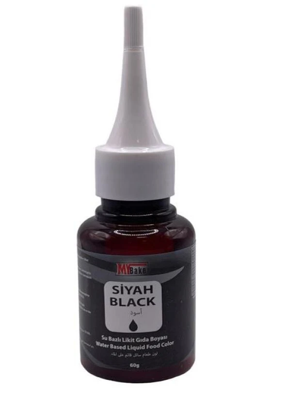 SU BAZLI LİKİT GIDA BOYASI SİYAH ürün görseli 1