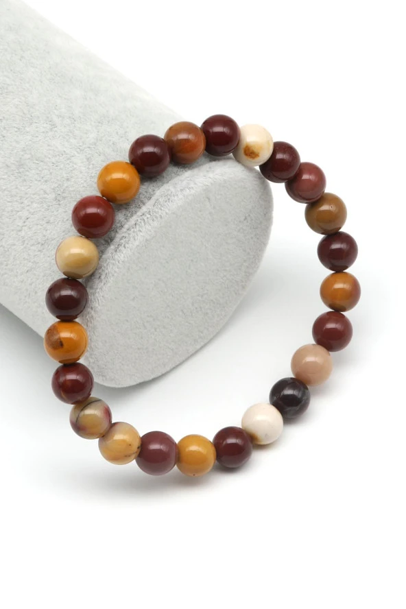 Mookaite Doğal Taş Bileklik 8 mm Küre Kesim ürün görseli 1