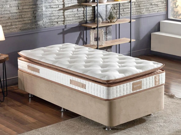 Niron Queen 90x190 cm Tam Ergonomik Pedli Lüks Yatak Tek Kişilik Orta Sert Özel Yatak ürün görseli 1