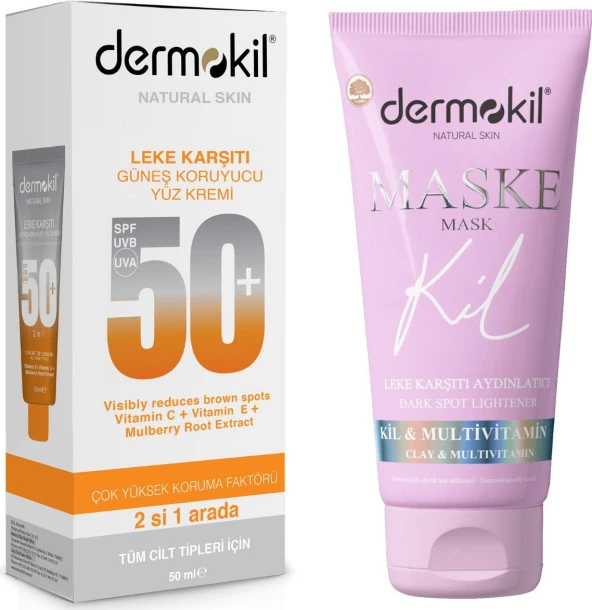 Dermokil Leke Karşıtı Güneş Krem ve Leke Maske 2'li Set ürün görseli 1