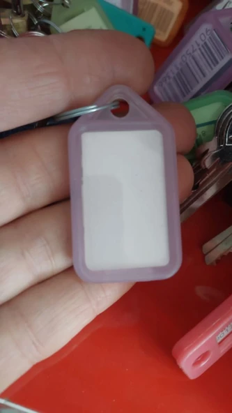 100 Adet Plastik Kare Etiket Kimlik İsimlik ürün görseli 1