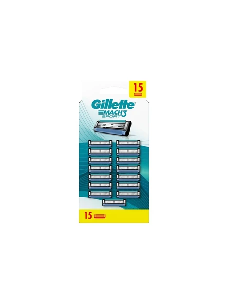 Gillette Mach 3 Sport Tıraş Bıçağı 15'li Yedek ürün görseli 1
