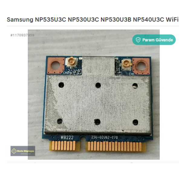 Samsung NP535U3C NP530U3C NP530U3B NP540U3C WiFi Wireless kart ürün görseli 1