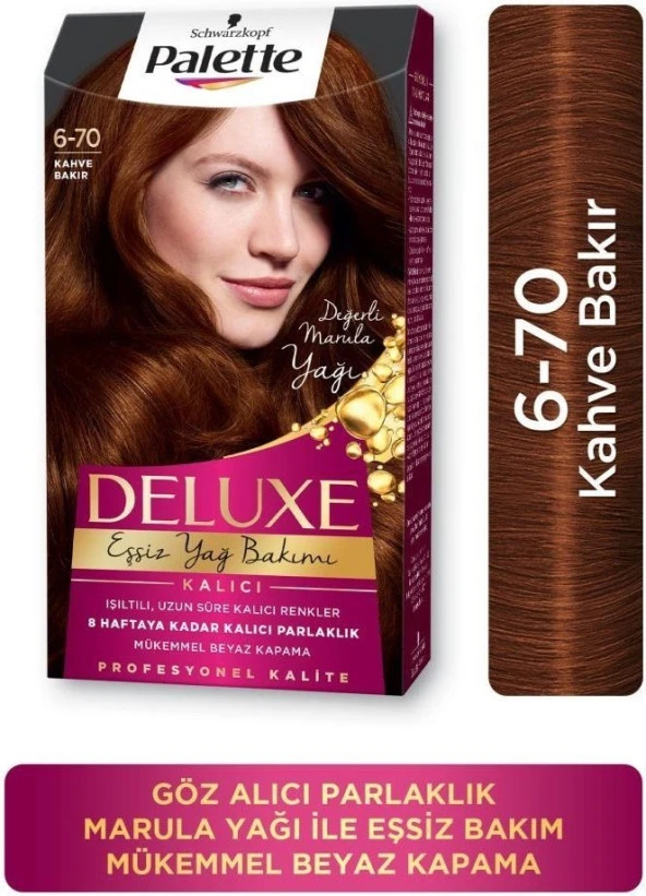 palette Deluxe 6-70 Kahve Bakır Saç Boyası ürün görseli 1