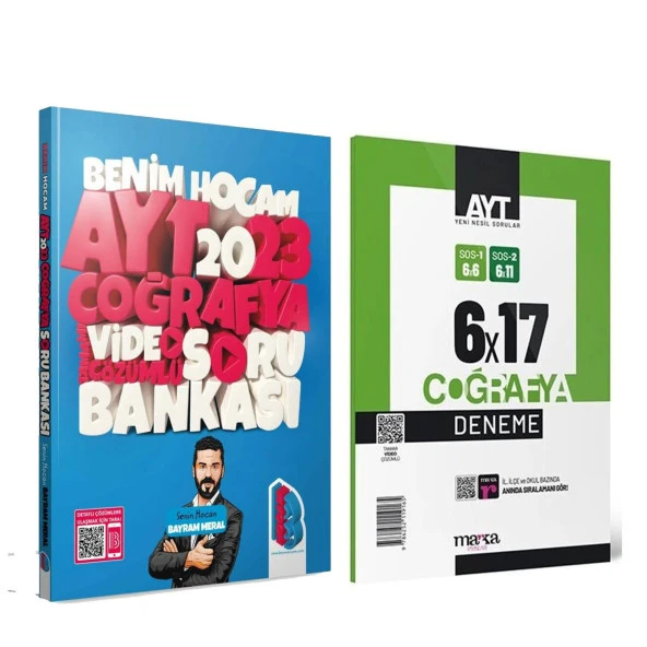 Benim Hocam 2023 AYT Coğrafya Soru Bankası ve Marka Deneme Seti 2 Kitap ürün görseli 1