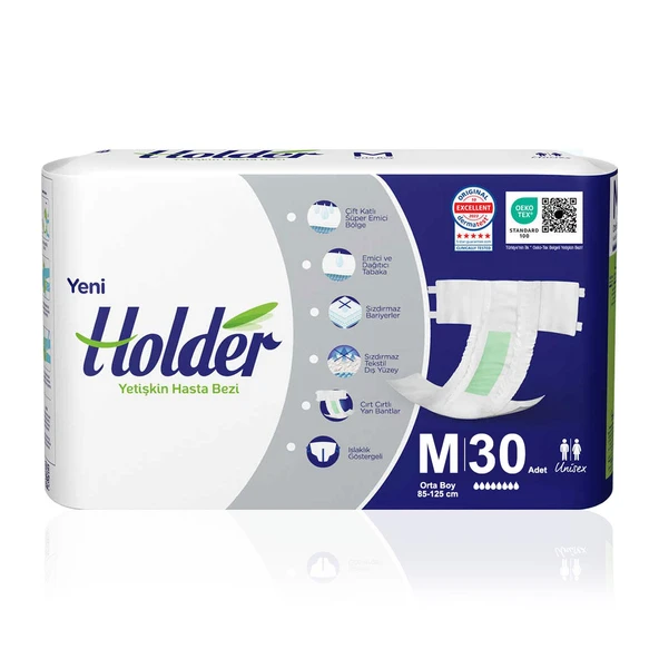 Holder Belbantlı Hasta Bezi M-Medium Beden 30 Adet ürün görseli 1